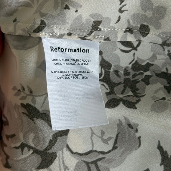 REFORMATION Caitlin Silk Top - Picture 8 of 8